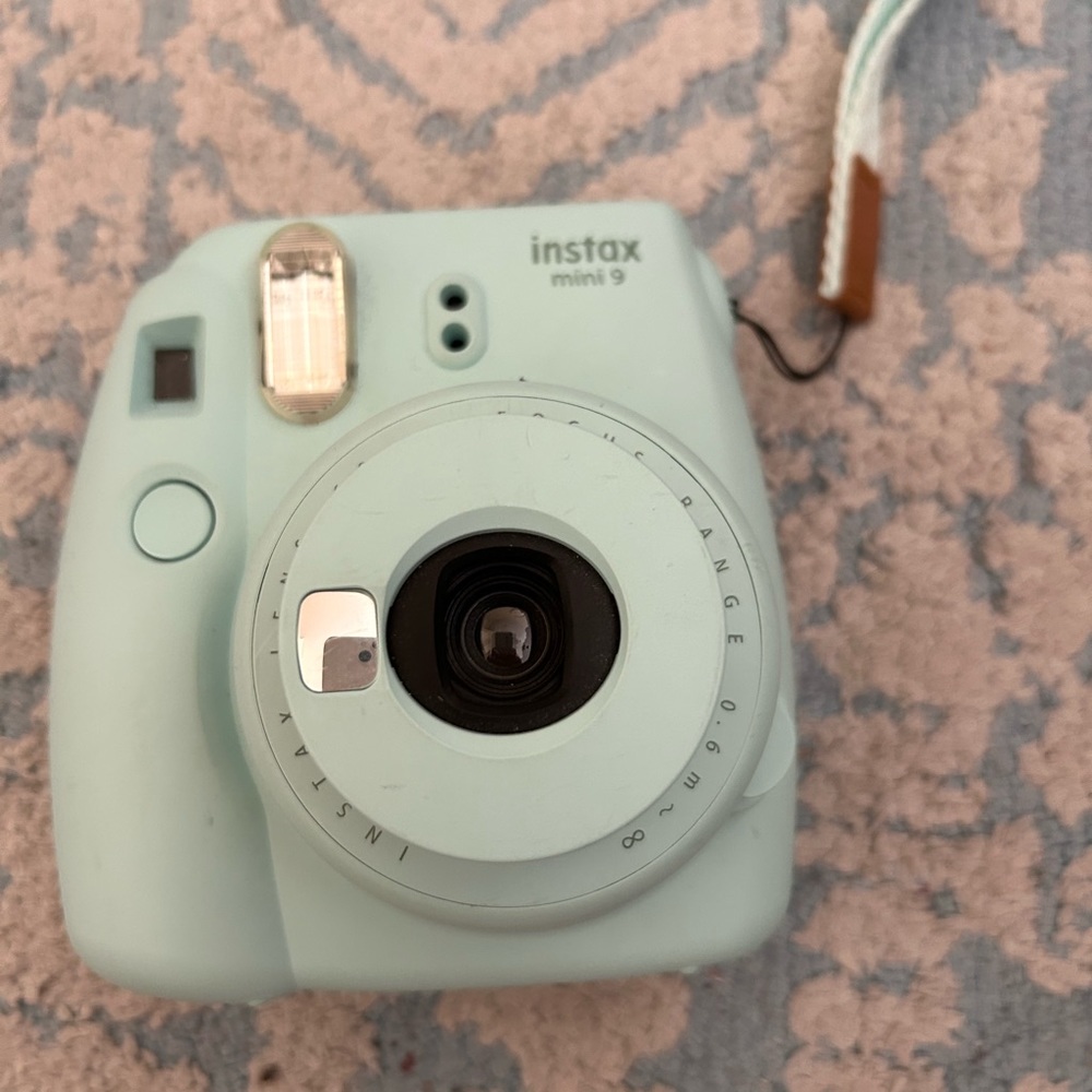 Blue Instax camera